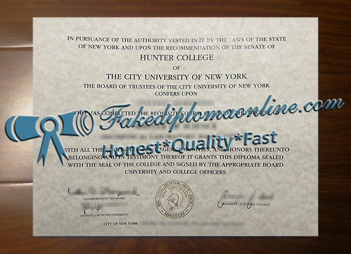 Hunter College diploma