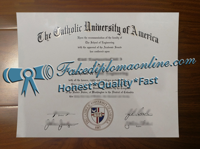 Catholic University of America diploma