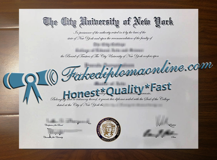 City University of New York diploma