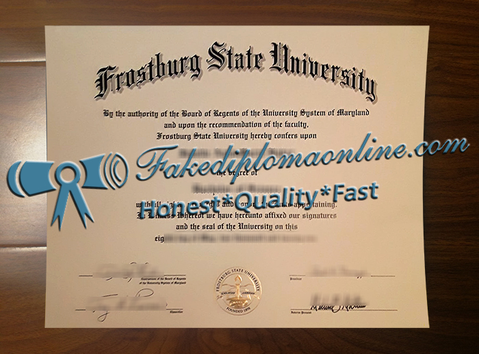 Frostburg State University diploma