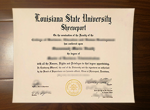 Louisiana State University Shreveport diploma