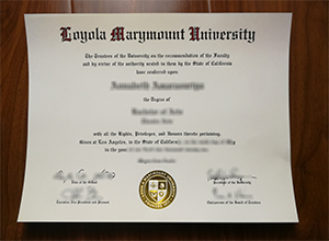 Loyola Marymount University diploma