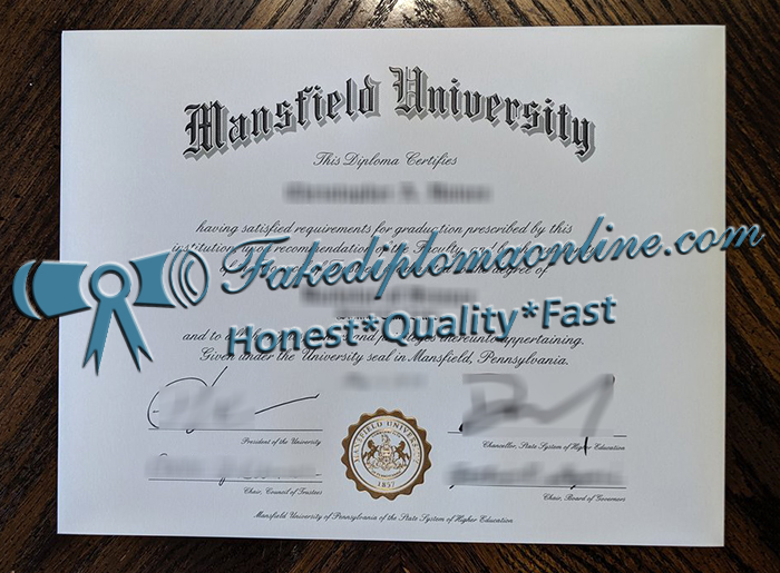 Mansfield University diploma