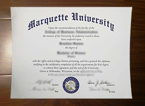 Marquette University diploma