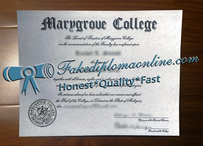 Marygrove College diploma