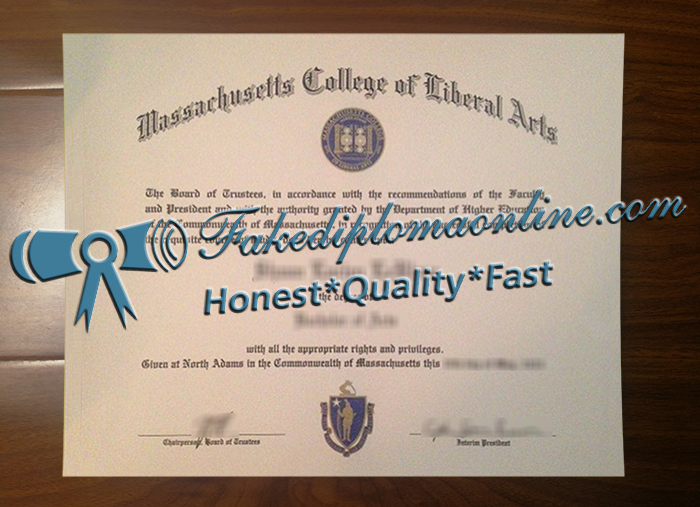 Massachusetts College of Liberal Arts (MCLA) diploma