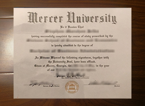 Mercer University diploma