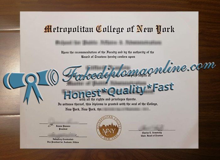 Metropolitan College of New York degree