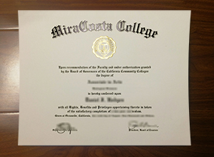 MiraCosta College diploma