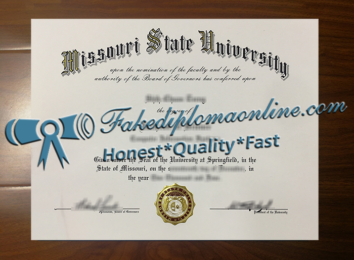 Missouri State University diploma