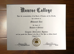 Monroe College diploma