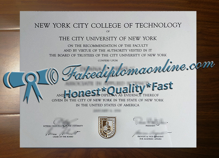 New York City College of Technology diploma