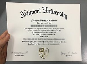 Newport University diploma