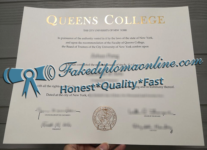 Queens College diploma