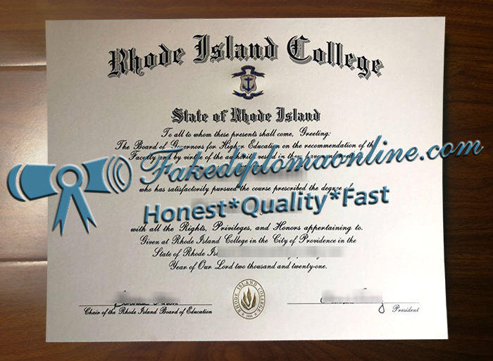 Rhode Island College diploma