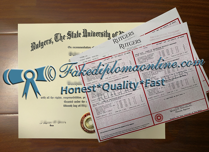 Rutgers University diploma and transcript