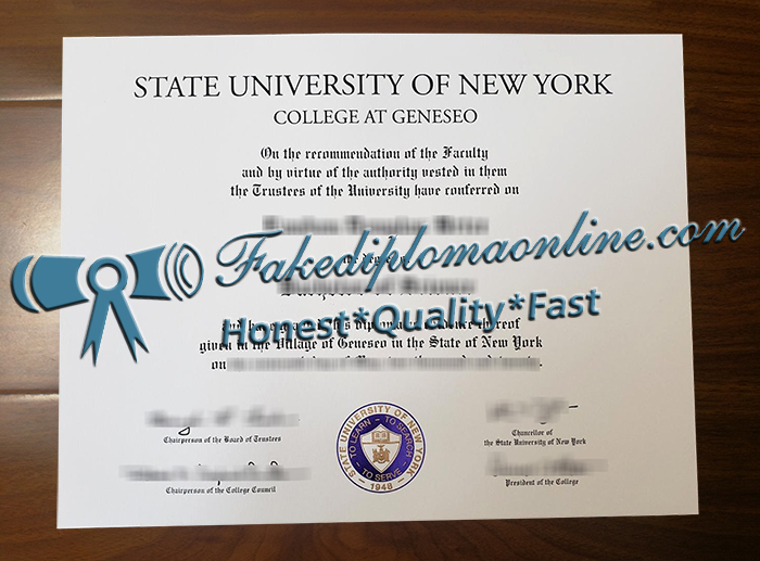 SUNY Geneseo diploma