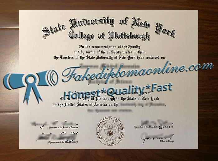 SUNY Plattsburgh diploma