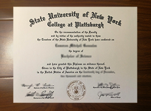 SUNY Plattsburgh diploma