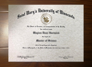 Saint Mary's University of Minnesota diploma