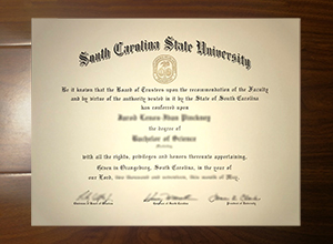 South Carolina State University diploma