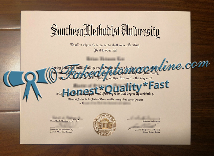 Southern Methodist University diploma