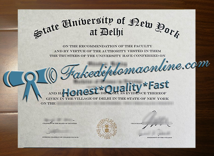 SUNY Delhi diploma