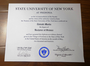 SUNY Fredonia diploma