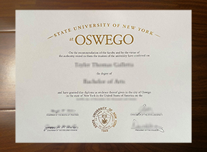 SUNY Oswego diploma