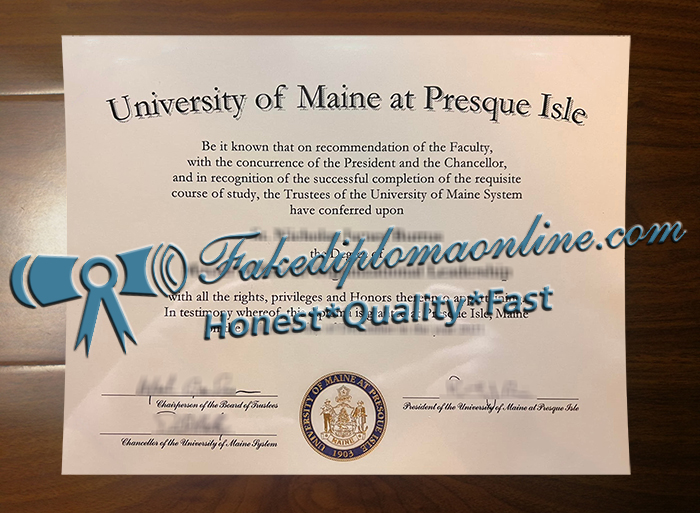 UMaine Presque Isle diploma