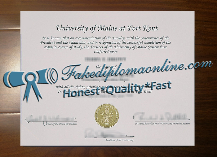 University of Maine at Fort Kent diploma