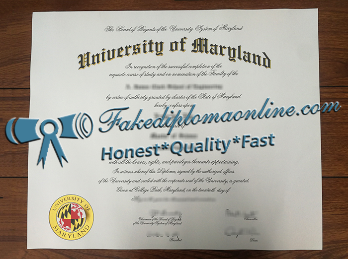 University of Maryland diploma