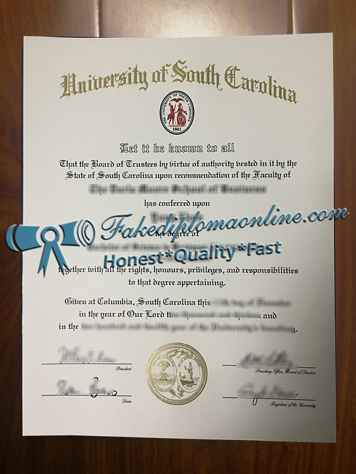 University of South Carolina degree