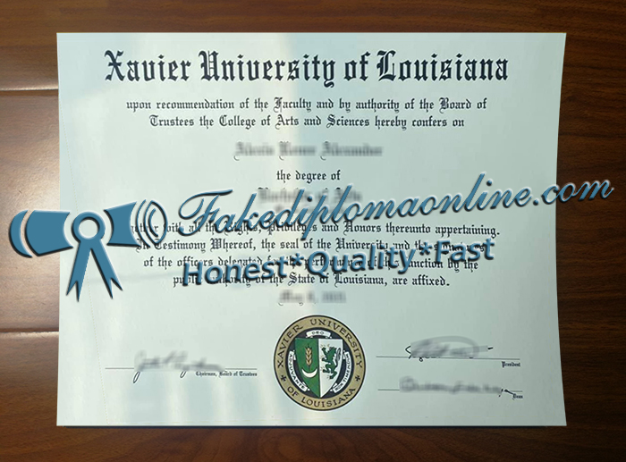 Xavier University of Louisiana diploma