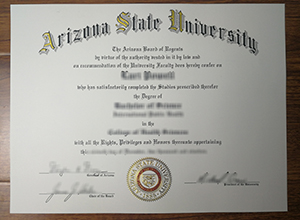 Arizona State University diploma