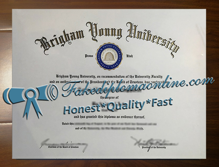 Brigham Young University diploma