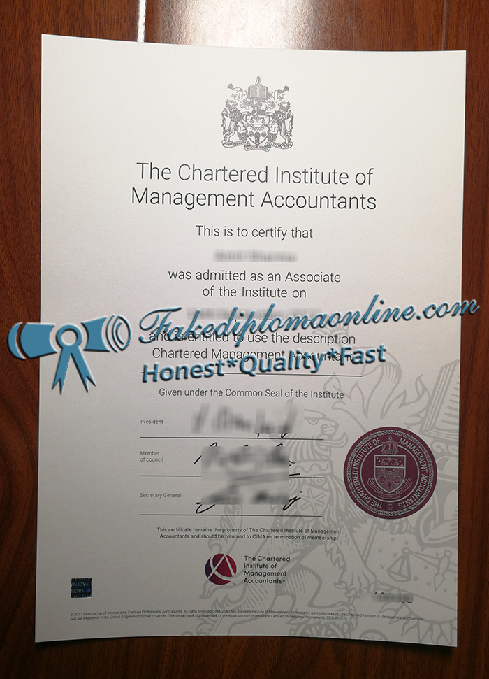 CIMA certificate