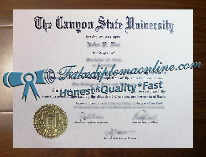 Canyon State University degree