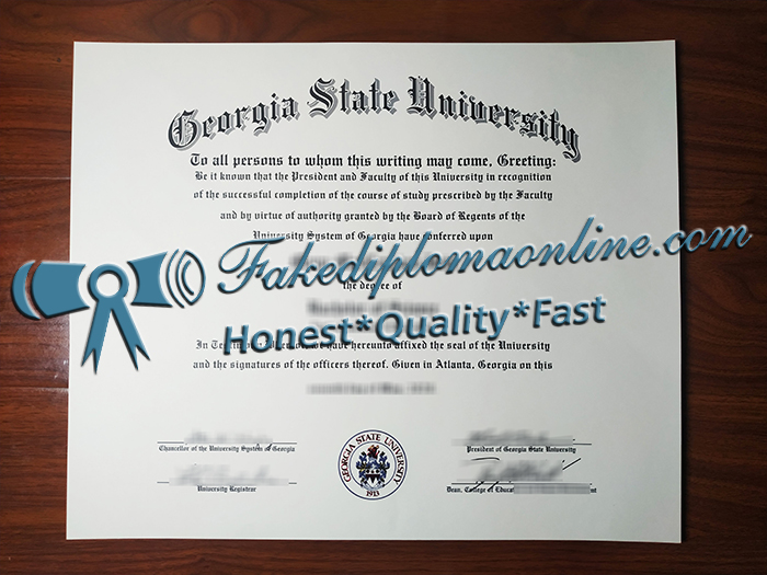 Georgia State University diploma