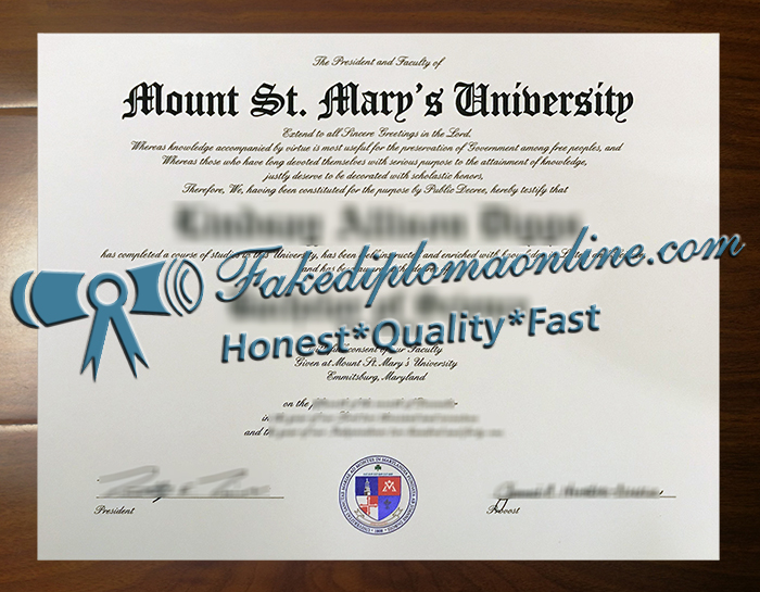 Mount St. Mary's University degree