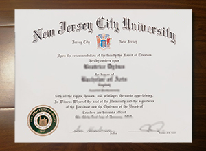 New Jersey City University diploma