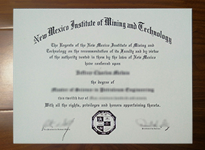 New Mexico Institute of Mining and Technology diploma