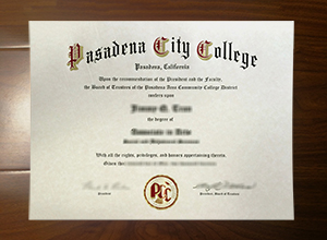 Pasadena City College diploma