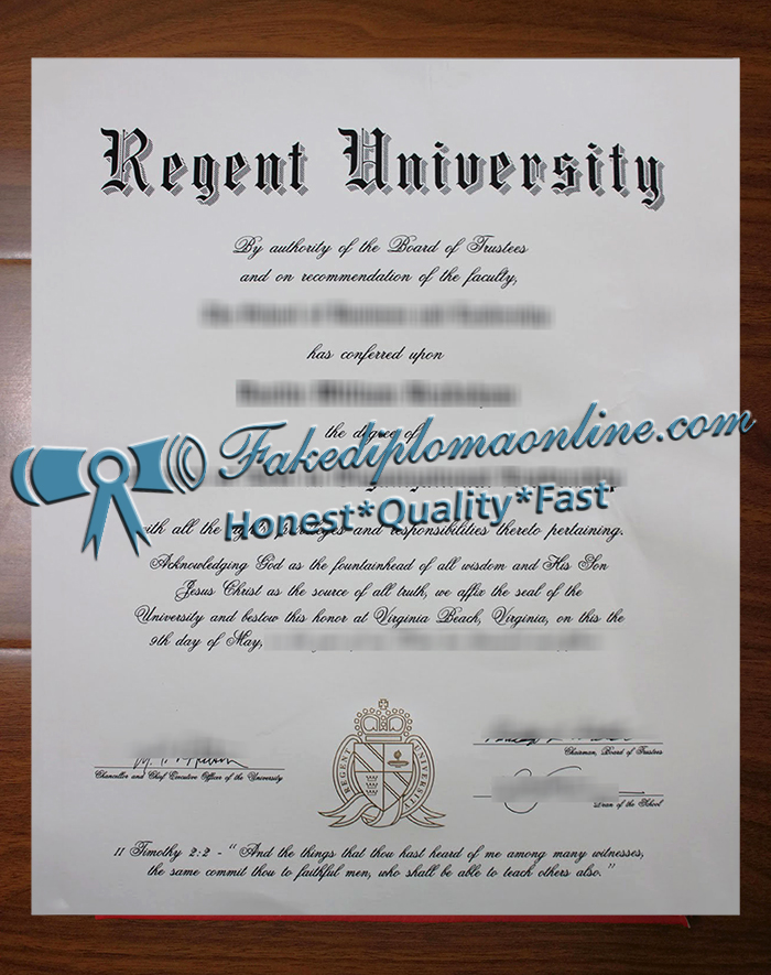 Regent University diploma