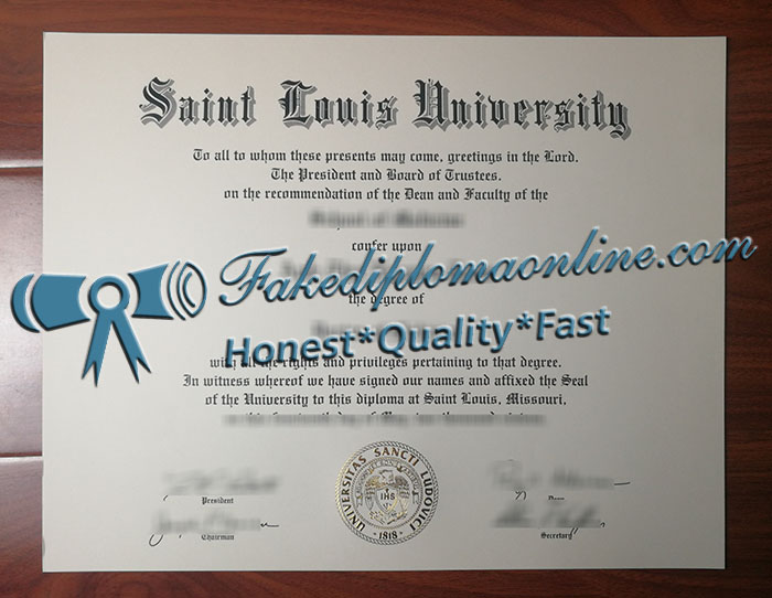 Saint Louis University diploma