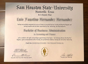 Sam Houston State University diploma