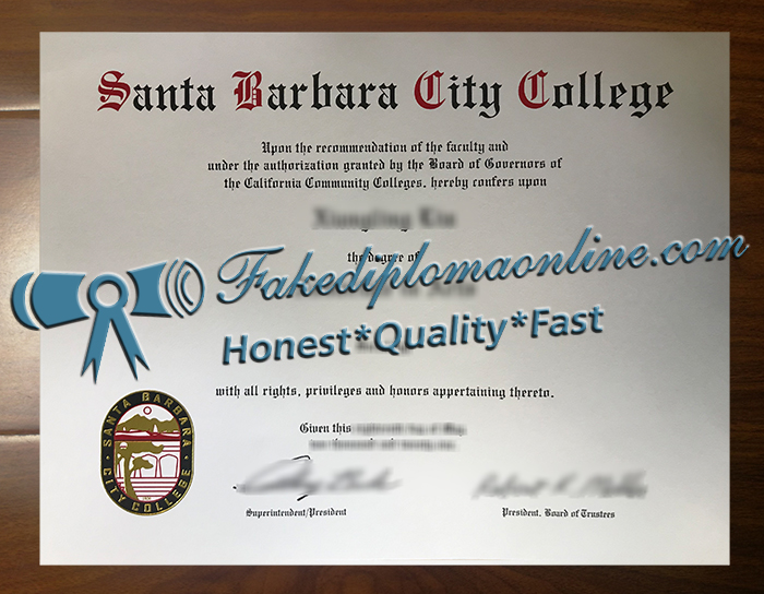 Santa Barbara City College diploma