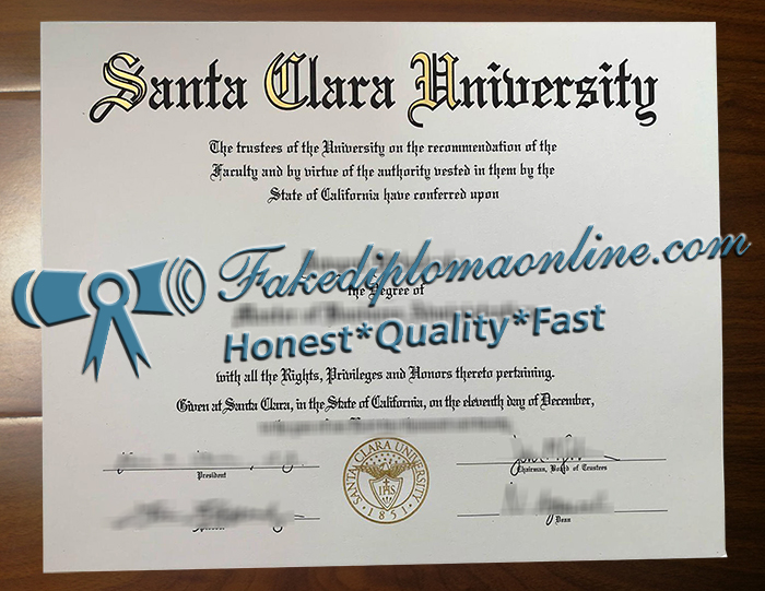 Santa Clara University diploma