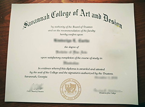 Savannah College of Art and Design degree