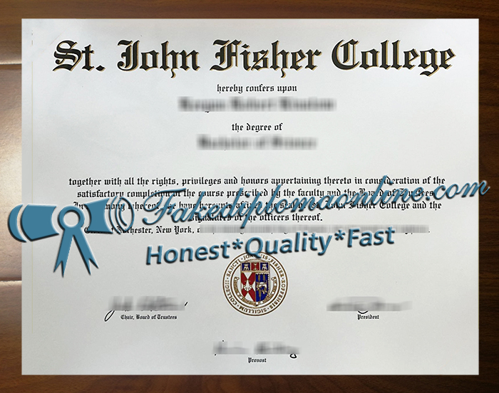 St. John Fisher University diploma